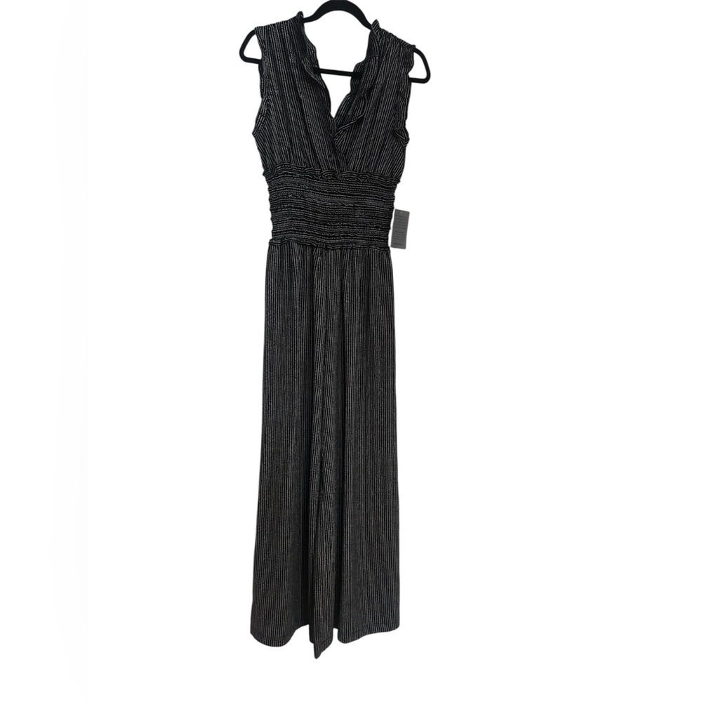 Max Studio Black Textured Pant Suit